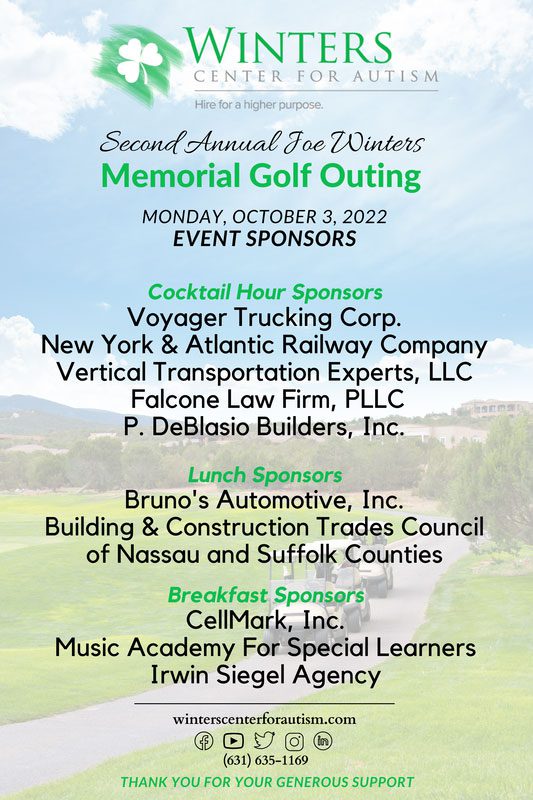 Winters Center for Autism golf flyer